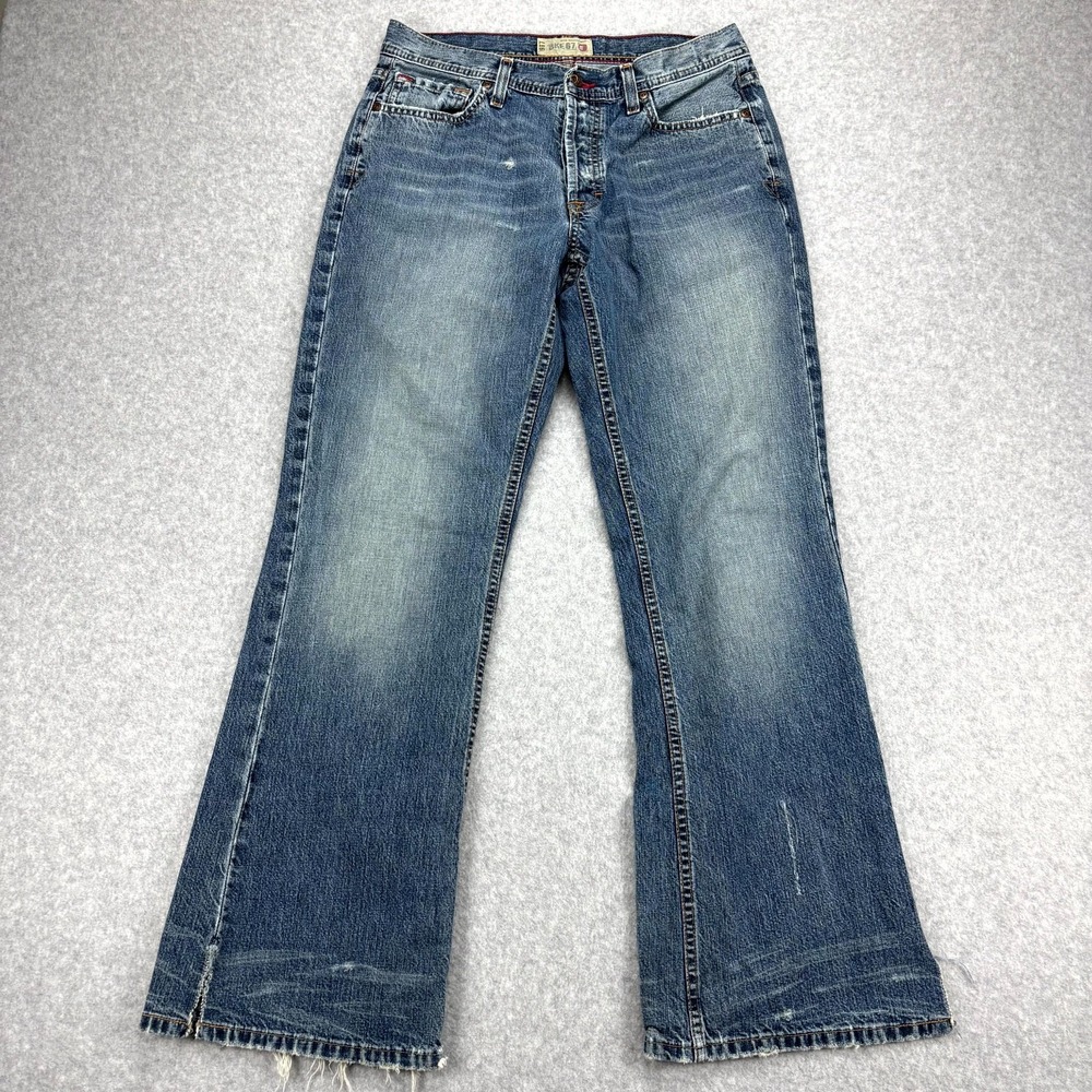 Buckle BKE 67 Jeans Mens 32 Blue Thrashed Y2K Jaxon Straight Leg Denim Casual
